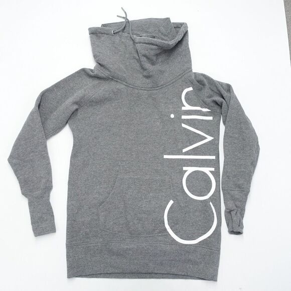 Calvin Klein Performance Cowl Neck Sweatshirt Women's Size Medium Gray Quick Dry - Picture 1 of 5